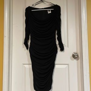 Tadashi Shoji black cocktail dress, long sleeve size S
